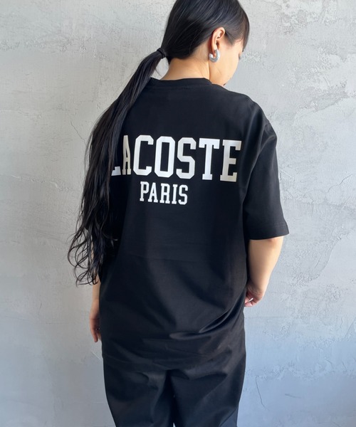LACOSTE（ラコステ）の「[LACOSTE/ラコステ] ワンポイントロゴ バックプリントTシャツ（Tシャツ/カットソー・レディース・ホワイト/ブラック/カーキ・2/4/3）」の8枚目の写真