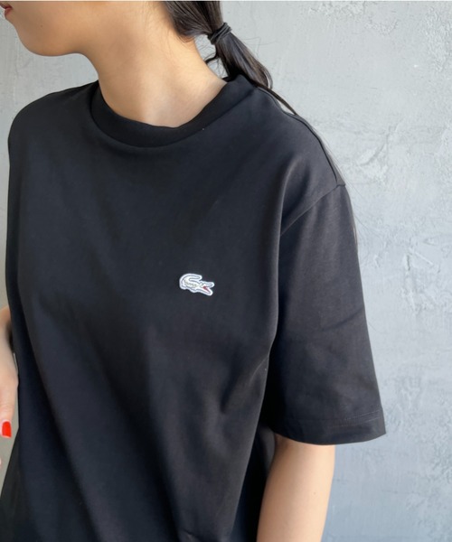 LACOSTE（ラコステ）の「[LACOSTE/ラコステ] ワンポイントロゴ バックプリントTシャツ（Tシャツ/カットソー・レディース・ホワイト/ブラック/カーキ・2/4/3）」の9枚目の写真