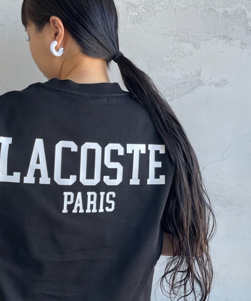 LACOSTE（ラコステ）の「[LACOSTE/ラコステ] ワンポイントロゴ バックプリントTシャツ（Tシャツ/カットソー・レディース・ホワイト/ブラック/カーキ・2/4/3）」の10枚目の写真