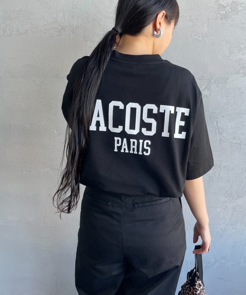 LACOSTE（ラコステ）の「[LACOSTE/ラコステ] ワンポイントロゴ バックプリントTシャツ（Tシャツ/カットソー・レディース・ホワイト/ブラック/カーキ・2/4/3）」の17枚目の写真