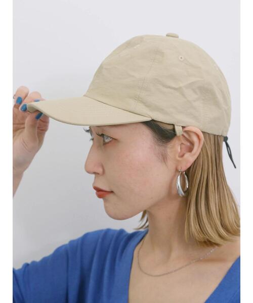 Samansa Mos2 blue(サマンサモスモスブルー)の「【接触冷感】ネックカバー付キャップ(ハット・レディース・キャメル/ベージュ/ブラック・F)」の2枚目の写真