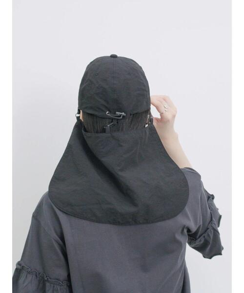 Samansa Mos2 blue(サマンサモスモスブルー)の「【接触冷感】ネックカバー付キャップ(ハット・レディース・キャメル/ベージュ/ブラック・F)」の10枚目の写真