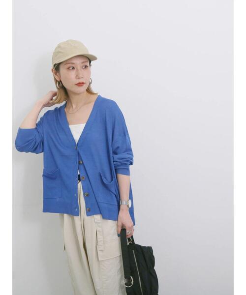 Samansa Mos2 blue(サマンサモスモスブルー)の「【接触冷感】ネックカバー付キャップ(ハット・レディース・キャメル/ベージュ/ブラック・F)」の15枚目の写真