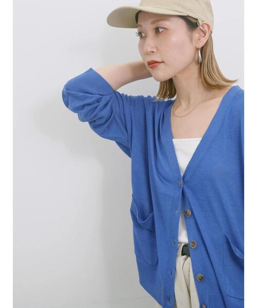 Samansa Mos2 blue(サマンサモスモスブルー)の「【接触冷感】ネックカバー付キャップ(ハット・レディース・キャメル/ベージュ/ブラック・F)」の17枚目の写真