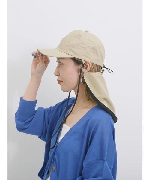 Samansa Mos2 blue(サマンサモスモスブルー)の「【接触冷感】ネックカバー付キャップ(ハット・レディース・キャメル/ベージュ/ブラック・F)」の20枚目の写真