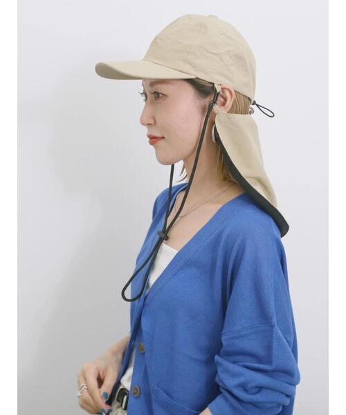Samansa Mos2 blue(サマンサモスモスブルー)の「【接触冷感】ネックカバー付キャップ(ハット・レディース・キャメル/ベージュ/ブラック・F)」の22枚目の写真