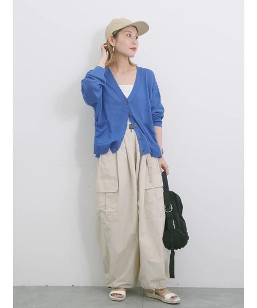 Samansa Mos2 blue（サマンサモスモスブルー）の「【接触冷感】ネックカバー付キャップ（ハット・レディース・キャメル/ベージュ/ブラック・F）」の8枚目の写真