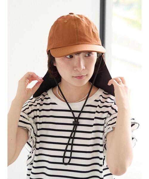 Samansa Mos2 blue（サマンサモスモスブルー）の「【接触冷感】ネックカバー付キャップ（ハット・レディース・キャメル/ベージュ/ブラック・F）」の22枚目の写真