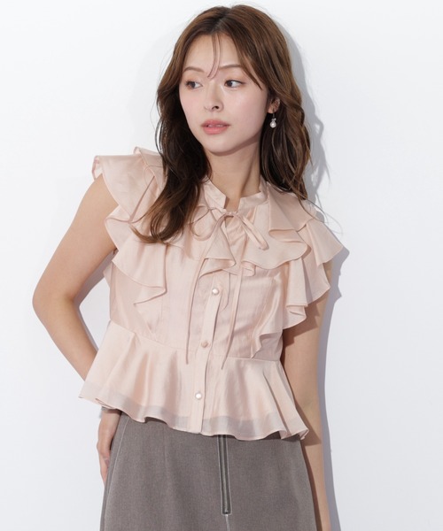 ブラウス シャツ ペプラムラッフルブラウス レディース ◇ペプラムラッフルブラウス（シャツ/ブラウス）｜JILL by JILL