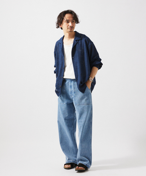JOURNAL STANDARD relume(ジャーナルスタンダード レリューム)の「12オンス コンビステッチ デニム ベイカーパンツ(デニムパンツ・メンズ・ブラックミックス/アイボリー/ブルー系その他・LARGE/SMALL/MEDIUM)」の21枚目の写真
