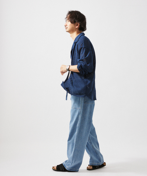 JOURNAL STANDARD relume(ジャーナルスタンダード レリューム)の「12オンス コンビステッチ デニム ベイカーパンツ(デニムパンツ・メンズ・ブラックミックス/アイボリー/ブルー系その他・LARGE/SMALL/MEDIUM)」の20枚目の写真