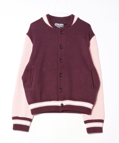 ROYAL FLASH(ロイヤルフラッシュ)の「Bloomyard/ブルームヤード/Knit Varsity Jacket(スタジャン・メンズ・ネイビー/レッド・M/L)」の2枚目の写真
