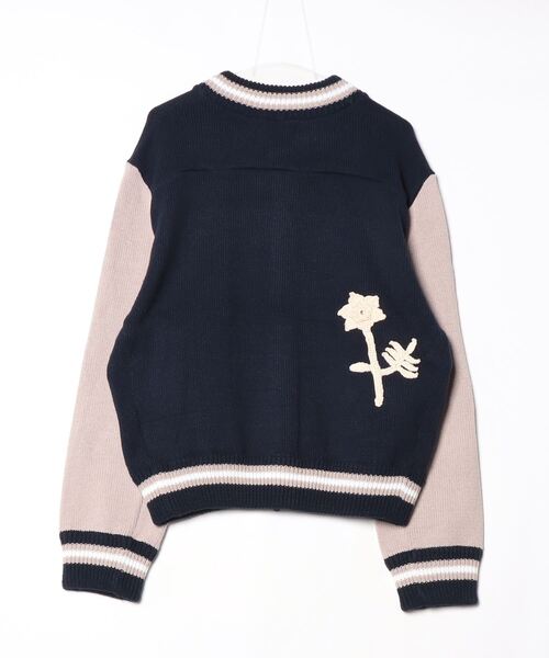 ROYAL FLASH(ロイヤルフラッシュ)の「Bloomyard/ブルームヤード/Knit Varsity Jacket(スタジャン・メンズ・ネイビー/レッド・M/L)」の3枚目の写真