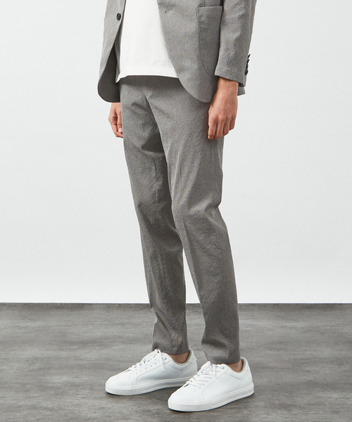 ABAHOUSE(アバハウス)の「【セットアップ対応】 PE-wrinkle ワッシャー イージースラックス /ストレッチ 吸水速乾 イージーケア(スラックス・メンズ・ダークブラウン/グレー/ダークネイビー・44/46/48/50)」の2枚目の写真