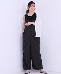 DRESKIP | 【S-LL】着丈が調節できる 大人の麻調サロペット(サロペット/オーバーオール)