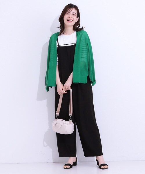 DRESKIP（ドレスキップ）の「【S-LL】着丈が調節できる 大人の麻調サロペット（サロペット/オーバーオール・レディース・ベージュ系5/チャコール/ブラック・01/02/03/04）」の6枚目の写真