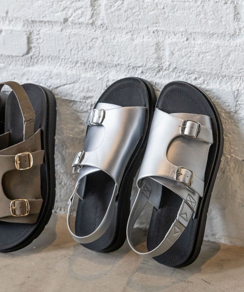 GLOBAL WORK(グローバルワーク)の「らくっションストラップサンダル/323170(サンダル・レディース・シルバー/ブラック/ブラウン/ベージュ/アイボリー・SMALL/LARGE/MEDIUM)」の5枚目の写真