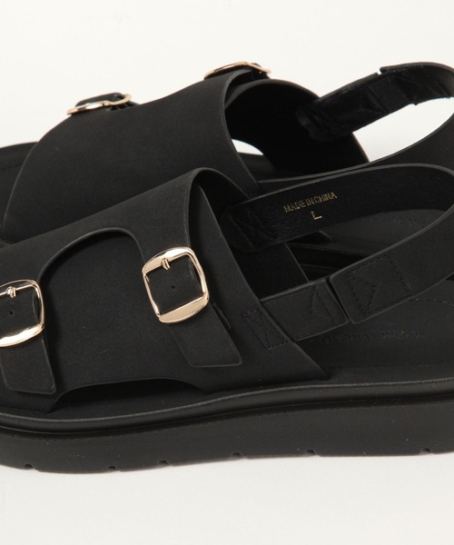 GLOBAL WORK(グローバルワーク)の「らくっションストラップサンダル/323170(サンダル・レディース・シルバー/ブラック/ブラウン/ベージュ/アイボリー・SMALL/LARGE/MEDIUM)」の12枚目の写真