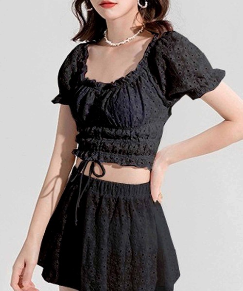 セール】総レースオフショルダートップス&フレアスカート 2点 セール】総レースオフショルダートップス&フレアスカート 2点