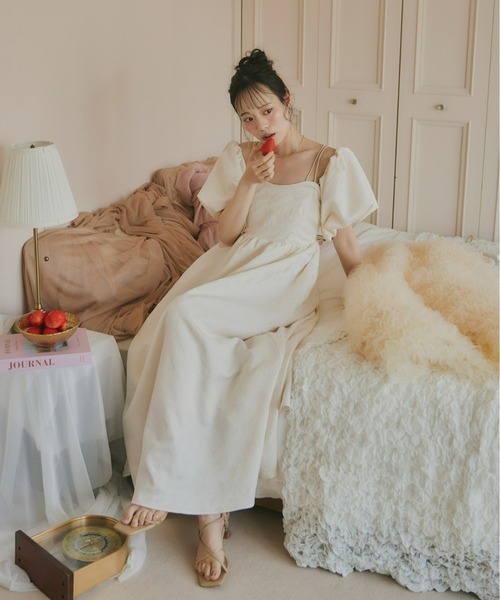 Olu.（オルドット）の「3wayジャガードパフスリーブワンピース（ドレス・レディース・アイボリー/ブラック・1/0）」の18枚目の写真