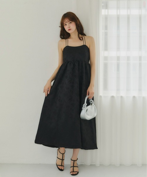 Olu.（オルドット）の「3wayジャガードパフスリーブワンピース（ドレス・レディース・アイボリー/ブラック・1/0）」の8枚目の写真