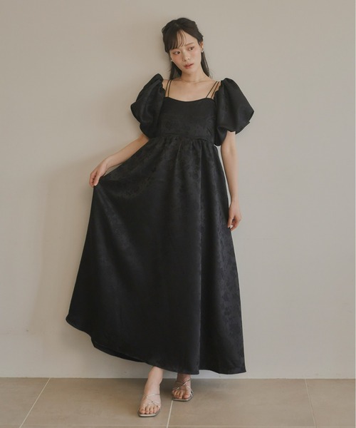 Olu.（オルドット）の「3wayジャガードパフスリーブワンピース（ドレス・レディース・アイボリー/ブラック・1/0）」の12枚目の写真