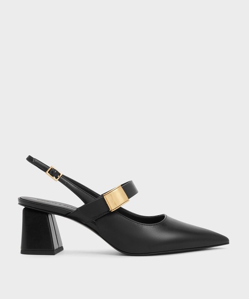 CHARLES & KEITH(チャールズ & キース)の「Yvette イヴェット メリージェーンスリングバックパンプス(パンプス・レディース・オフホワイト/ブラック/ダークブラウン・25cm/24.5cm/23.5cm/23cm/22.5cm/25.5cm)」の10枚目の写真