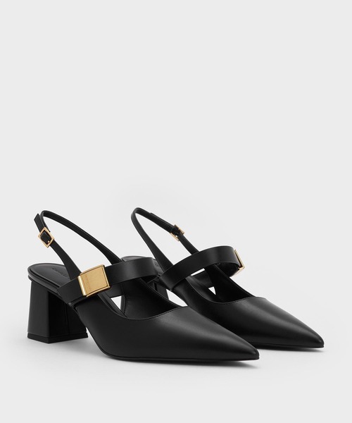CHARLES & KEITH(チャールズ & キース)の「Yvette イヴェット メリージェーンスリングバックパンプス(パンプス・レディース・オフホワイト/ブラック/ダークブラウン・25cm/24.5cm/23.5cm/23cm/22.5cm/25.5cm)」の11枚目の写真