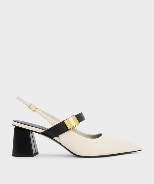 CHARLES & KEITH(チャールズ & キース)の「Yvette イヴェット メリージェーンスリングバックパンプス(パンプス・レディース・オフホワイト/ブラック/ダークブラウン・25cm/24.5cm/23.5cm/23cm/22.5cm/25.5cm)」の17枚目の写真
