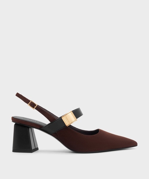 CHARLES & KEITH(チャールズ & キース)の「Yvette イヴェット メリージェーンスリングバックパンプス(パンプス・レディース・オフホワイト/ブラック/ダークブラウン・25cm/24.5cm/23.5cm/23cm/22.5cm/25.5cm)」の5枚目の写真