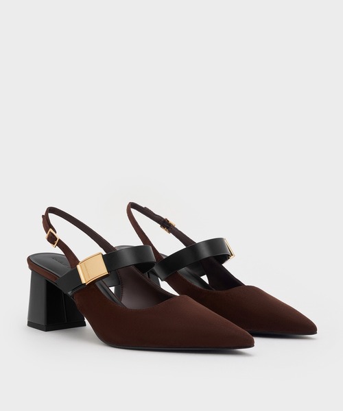 CHARLES & KEITH(チャールズ & キース)の「Yvette イヴェット メリージェーンスリングバックパンプス(パンプス・レディース・オフホワイト/ブラック/ダークブラウン・25cm/24.5cm/23.5cm/23cm/22.5cm/25.5cm)」の6枚目の写真