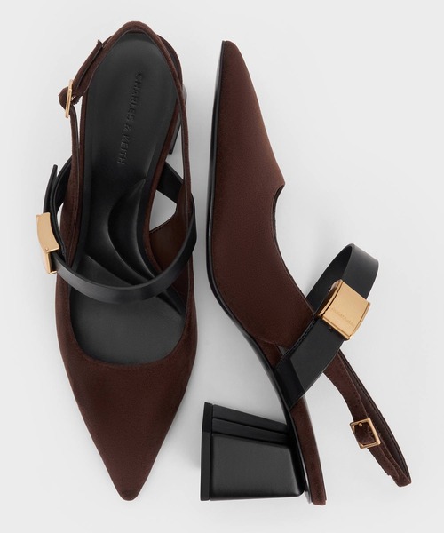 CHARLES & KEITH(チャールズ & キース)の「Yvette イヴェット メリージェーンスリングバックパンプス(パンプス・レディース・オフホワイト/ブラック/ダークブラウン・25cm/24.5cm/23.5cm/23cm/22.5cm/25.5cm)」の9枚目の写真
