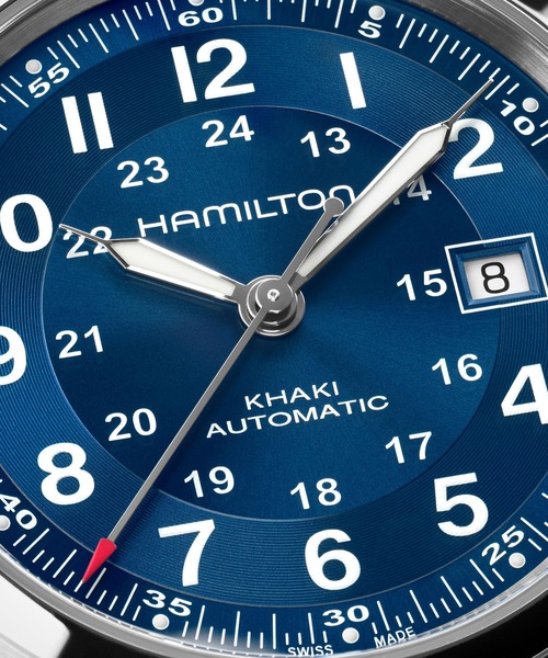 HAMILTON（ハミルトン）の「HAMILTON [ハミルトン] 腕時計 Khaki Field （カーキ フィールド）  オート 自動巻き 42MM ブルー×ブラウン（アナログ腕時計・メンズ・ブルー・FREE）」の5枚目の写真
