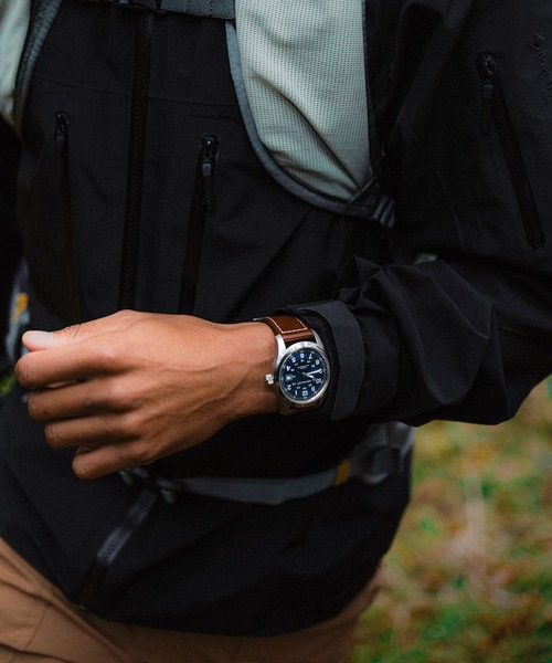 HAMILTON（ハミルトン）の「HAMILTON [ハミルトン] 腕時計 Khaki Field （カーキ フィールド）  オート 自動巻き 42MM ブルー×ブラウン（アナログ腕時計・メンズ・ブルー・FREE）」の9枚目の写真
