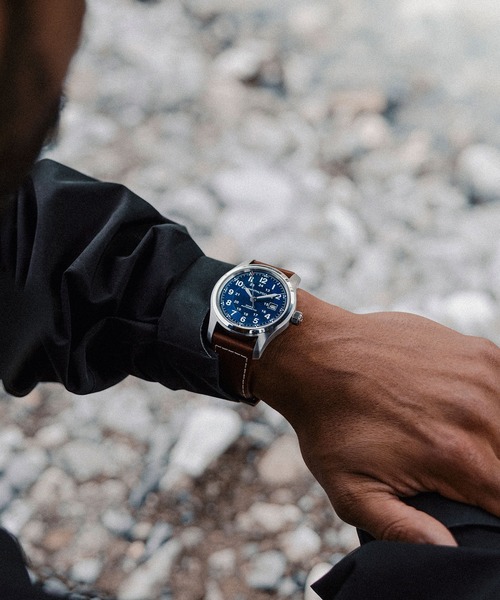 HAMILTON（ハミルトン）の「HAMILTON [ハミルトン] 腕時計 Khaki Field （カーキ フィールド）  オート 自動巻き 42MM ブルー×ブラウン（アナログ腕時計・メンズ・ブルー・FREE）」の10枚目の写真