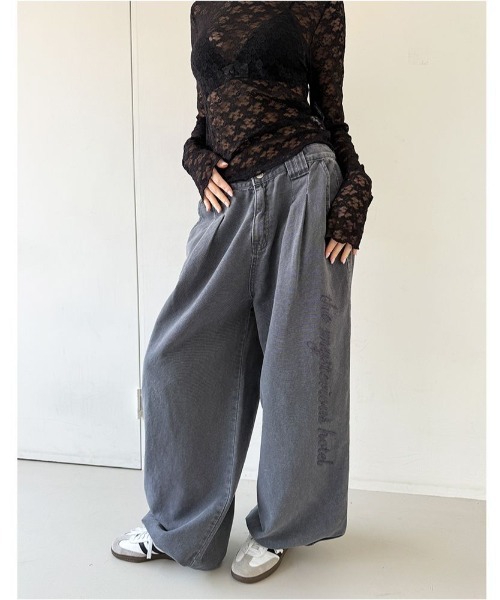 L.H.P（エルエイチピー）の「THE MYSTERIOUS HOTEL/ザ ミステリアス ホテル/OXFORD WASHED PANTS（デニムパンツ・レディース・ブルー・2/1）」の4枚目の写真