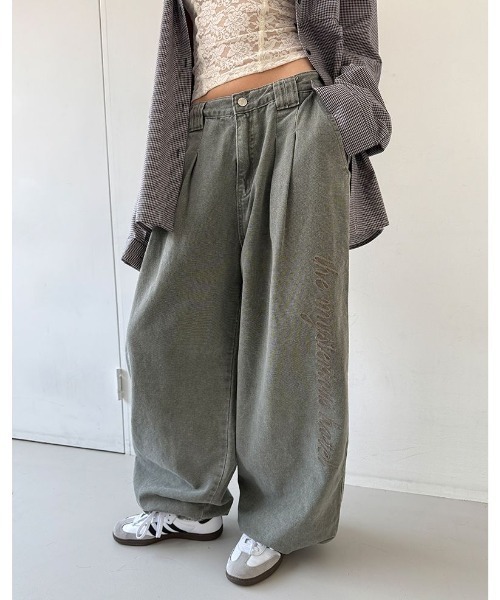 L.H.P（エルエイチピー）の「THE MYSTERIOUS HOTEL/ザ ミステリアス ホテル/OXFORD WASHED PANTS（デニムパンツ・レディース・ブルー・2/1）」の10枚目の写真