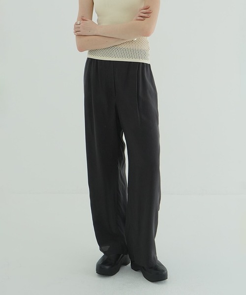CLANE（クラネ）の「SHEER AIRY PANTS（その他パンツ・レディース・アイボリー/オレンジ/ブラック・0/1/2）」の3枚目の写真