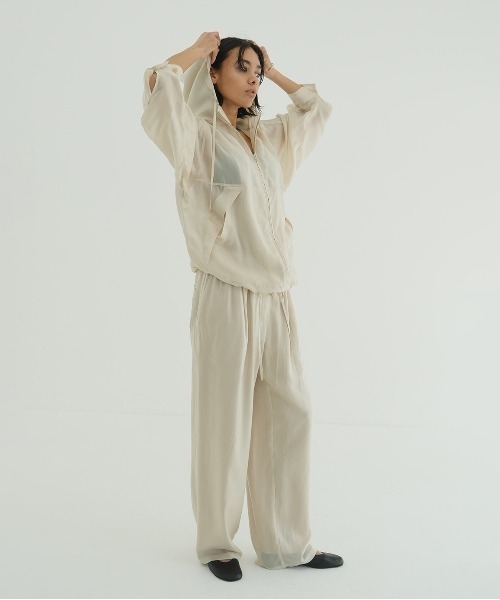 CLANE（クラネ）の「SHEER AIRY PANTS（その他パンツ・レディース・アイボリー/オレンジ/ブラック・0/1/2）」の6枚目の写真