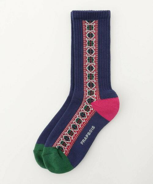 FRAPBOIS（フラボア）の「チロリアンソックス（ソックス/靴下・レディース・ネイビー/ホワイト/ブラック・FREE）」の3枚目の写真