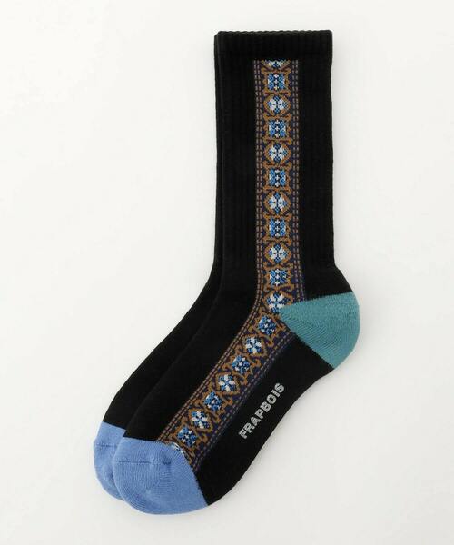 FRAPBOIS（フラボア）の「チロリアンソックス（ソックス/靴下・レディース・ネイビー/ホワイト/ブラック・FREE）」の2枚目の写真