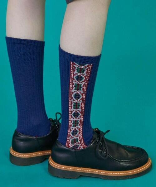 FRAPBOIS（フラボア）の「チロリアンソックス（ソックス/靴下・レディース・ネイビー/ホワイト/ブラック・FREE）」の15枚目の写真