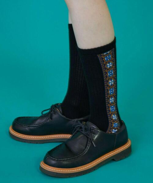 FRAPBOIS（フラボア）の「チロリアンソックス（ソックス/靴下・レディース・ネイビー/ホワイト/ブラック・FREE）」の17枚目の写真