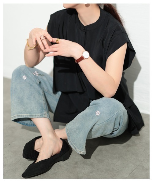 Sawa a la mode（サワアラモード）の「ティアード風ノースリーブブラウス（シャツ/ブラウス・レディース・ホワイト/ブラック/グレー・FREE）」の12枚目の写真