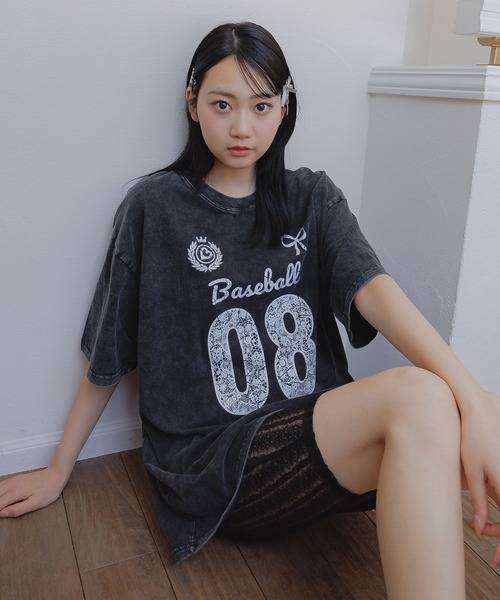 3.3 Field Trip (3.3フィールドトリップ)の「3.3 Field Trip/レースナンバリングT(Tシャツ/カットソー・レディース・チャコールグレー/パープル/アイボリー・FREE)」の2枚目の写真