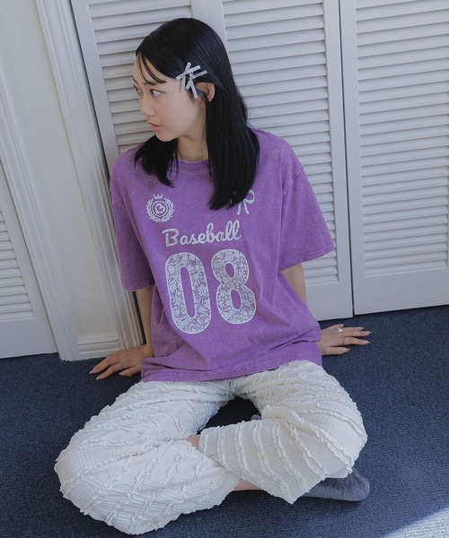 3.3 Field Trip (3.3フィールドトリップ)の「3.3 Field Trip/レースナンバリングT(Tシャツ/カットソー・レディース・チャコールグレー/パープル/アイボリー・FREE)」の6枚目の写真