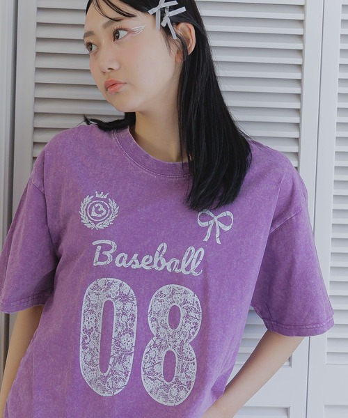 3.3 Field Trip (3.3フィールドトリップ)の「3.3 Field Trip/レースナンバリングT(Tシャツ/カットソー・レディース・チャコールグレー/パープル/アイボリー・FREE)」の9枚目の写真