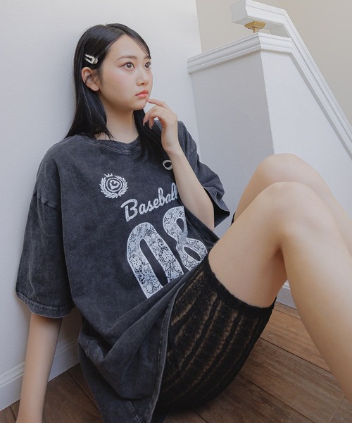 3.3 Field Trip (3.3フィールドトリップ)の「3.3 Field Trip/レースナンバリングT(Tシャツ/カットソー・レディース・チャコールグレー/パープル/アイボリー・FREE)」の11枚目の写真