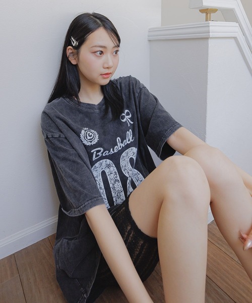 3.3 Field Trip (3.3フィールドトリップ)の「3.3 Field Trip/レースナンバリングT(Tシャツ/カットソー・レディース・チャコールグレー/パープル/アイボリー・FREE)」の12枚目の写真