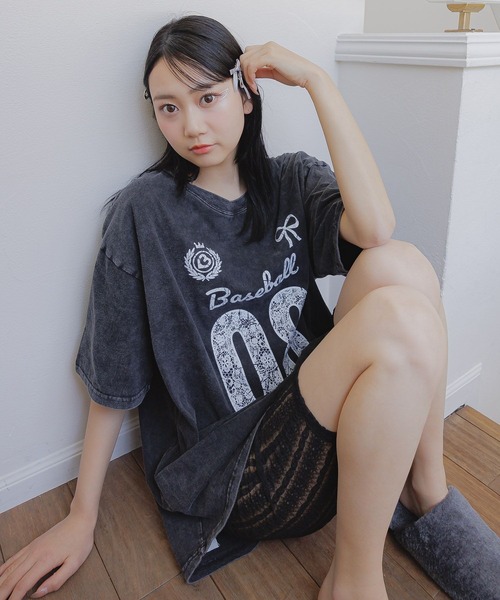 3.3 Field Trip (3.3フィールドトリップ)の「3.3 Field Trip/レースナンバリングT(Tシャツ/カットソー・レディース・チャコールグレー/パープル/アイボリー・FREE)」の13枚目の写真